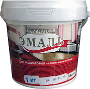 Краска Эмаль для радиаторов Злата БС-15 белая матовая (1 кг)